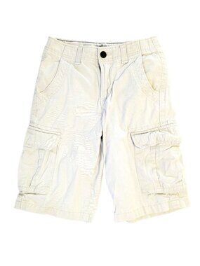 Urban Pipeline Shorts - Boy's 12 Reg - White Cargo Messenger Length Cotton